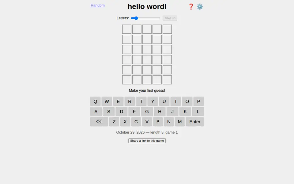 Screenshot of hello wordl