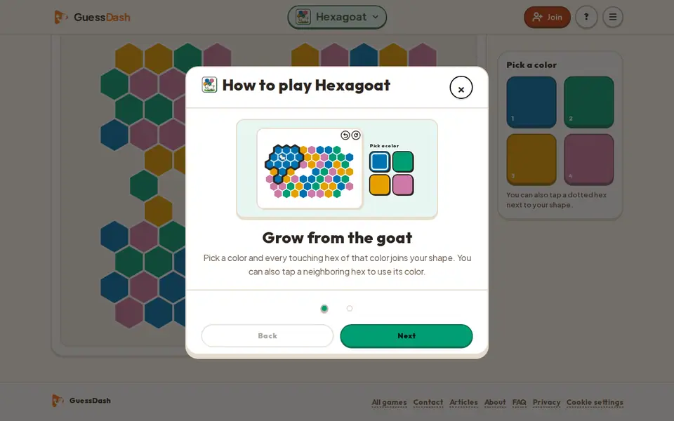 Screenshot of Hexagoat