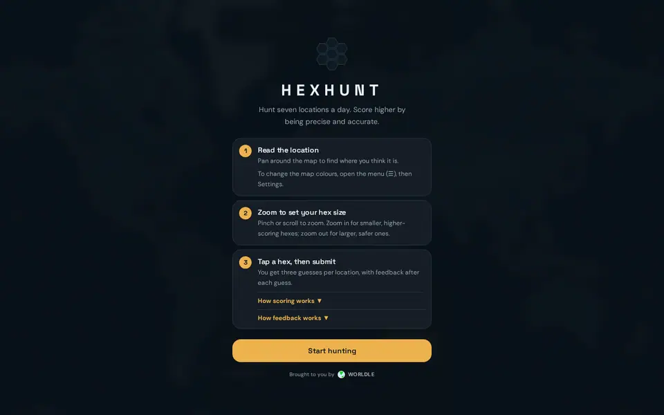 Screenshot of HexHunt
