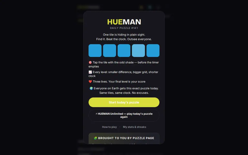 Screenshot of Hueman