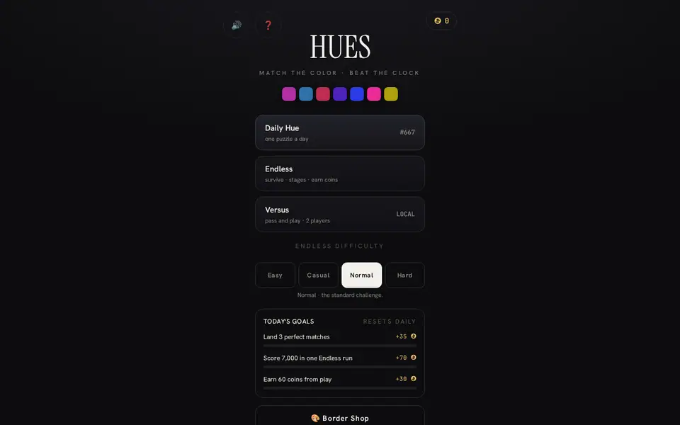 Screenshot of Hues