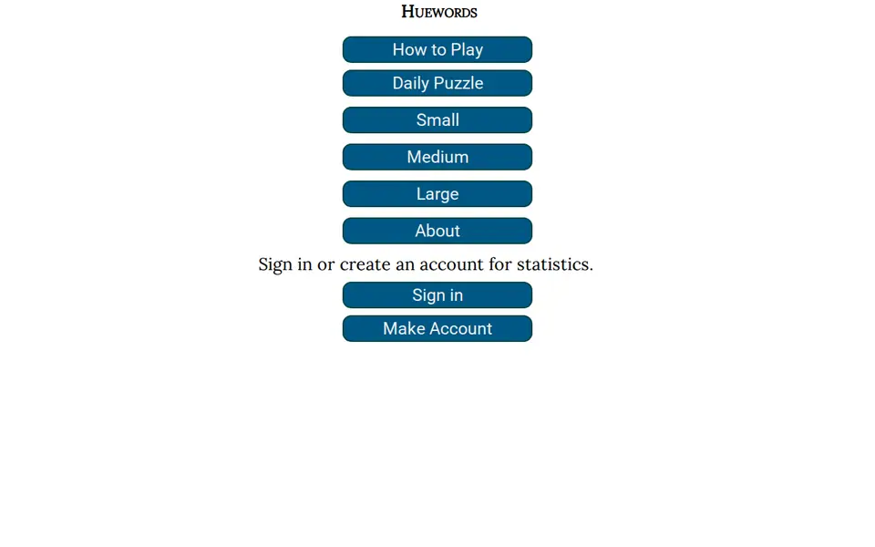 Screenshot of Huewords