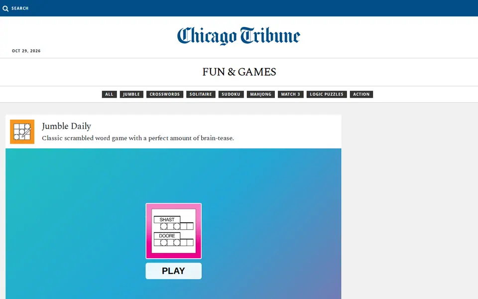 Screenshot of Jumble Daily