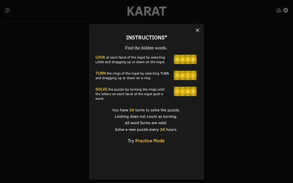 Screenshot of Karat