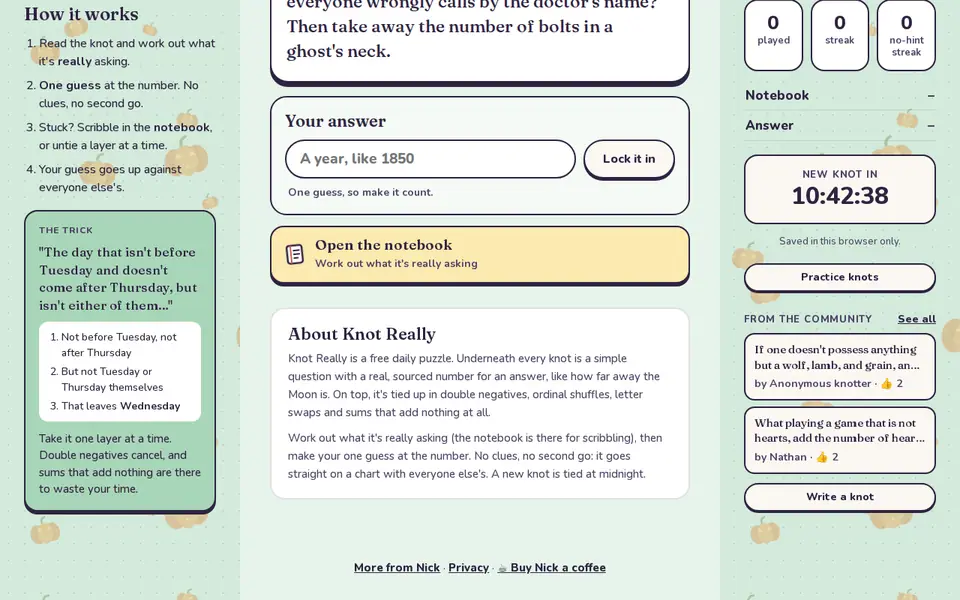 Screenshot of Knot Really