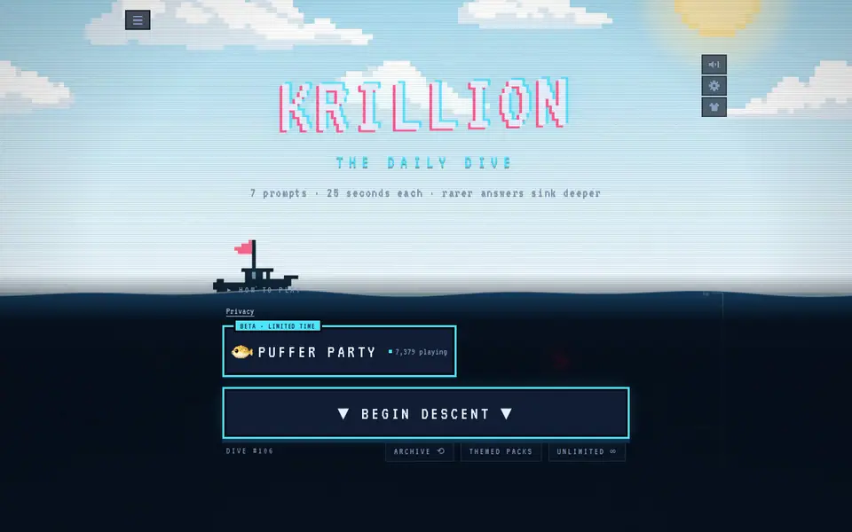 Screenshot of Krillion