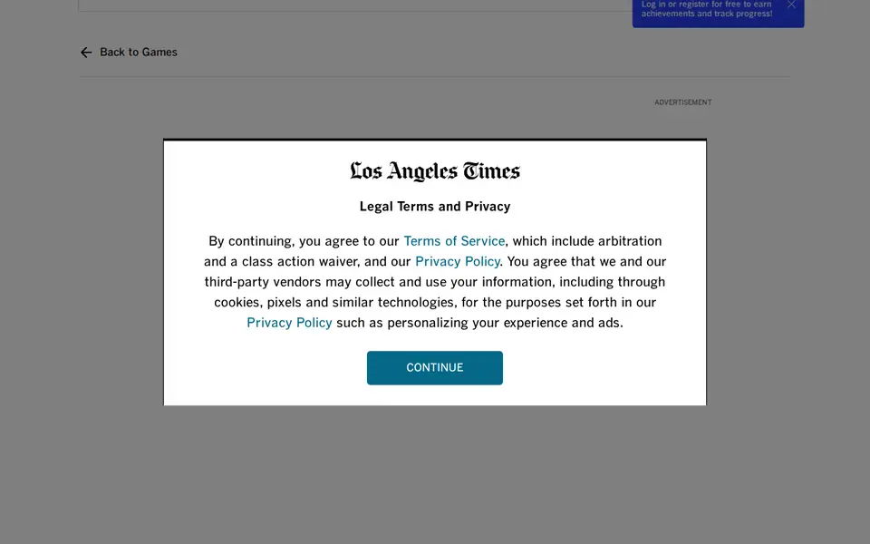 Screenshot of LA Times Mini
