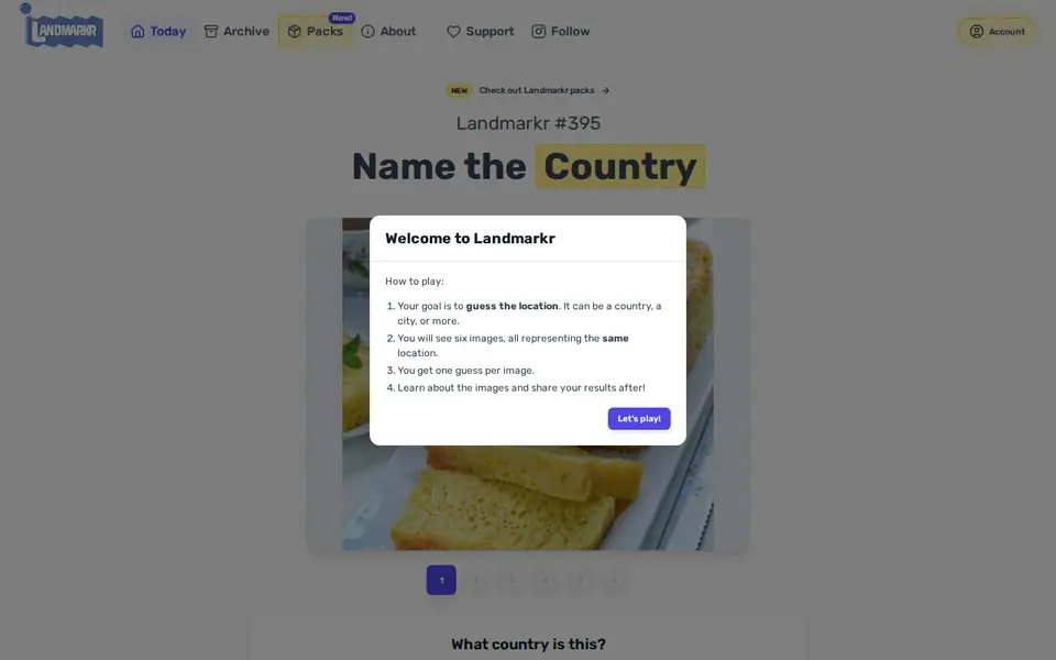 Screenshot of Landmarkr