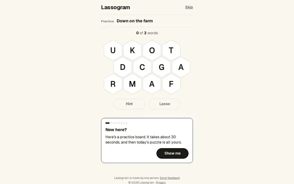 Screenshot of Lassogram