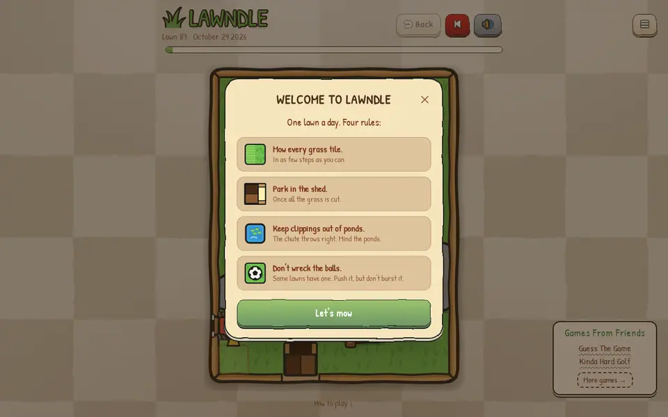 Screenshot of Lawndle