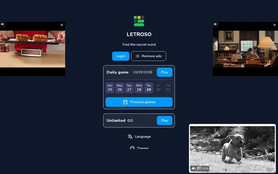 Screenshot of Letroso