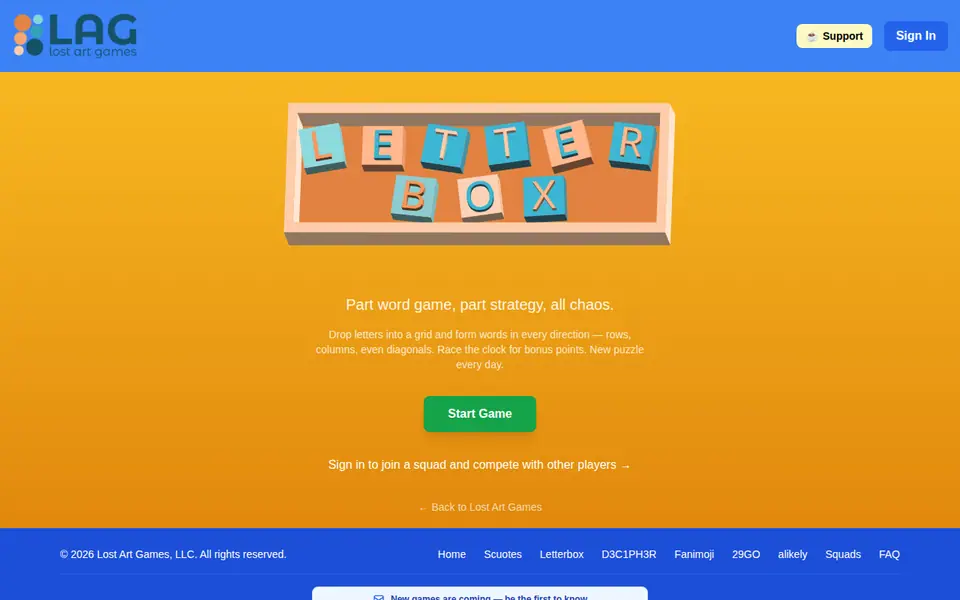 Screenshot of Letterbox