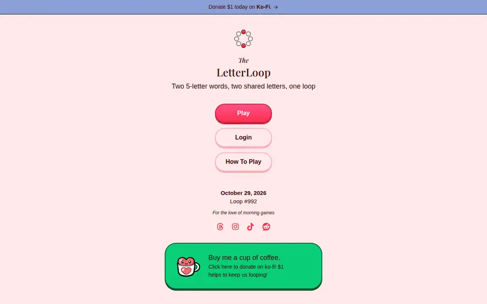 Screenshot of LetterLoop