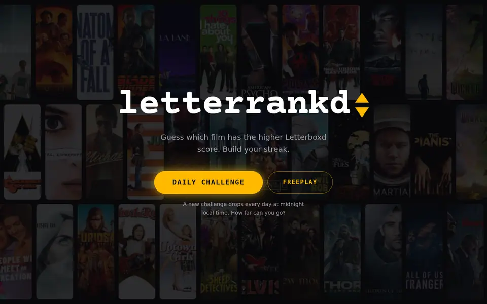 Screenshot of Letterrankd