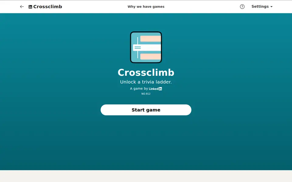 Screenshot of LinkedIn - Crossclimb