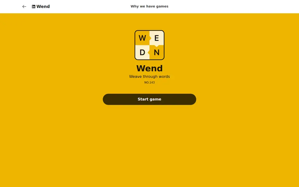 Screenshot of LinkedIn - Wend