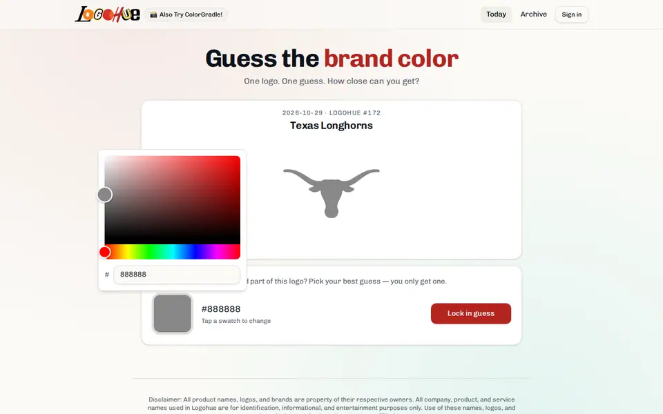 Screenshot of Logohue
