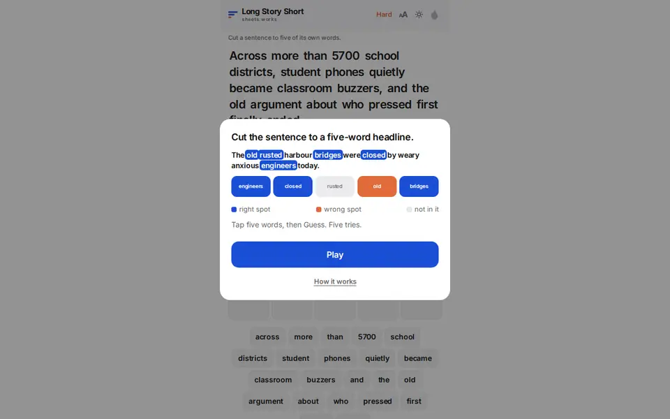 Screenshot of Long Story Short