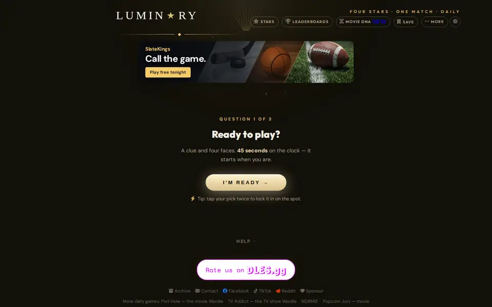 Screenshot of Luminary