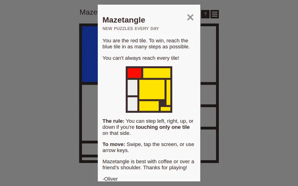 Screenshot of Mazetangle