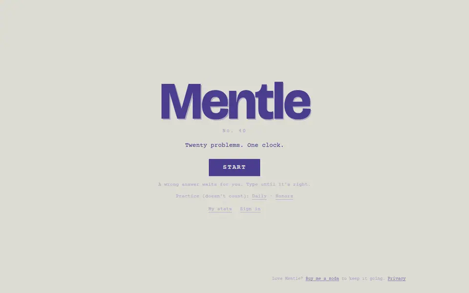 Screenshot of Mentle