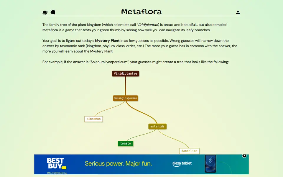 Screenshot of Metaflora