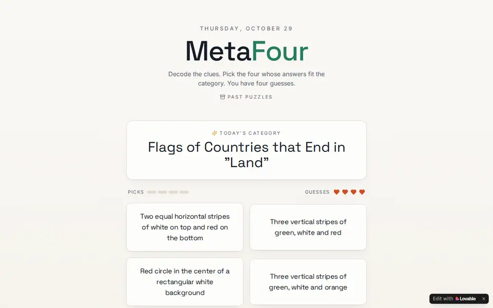 Screenshot of MetaFour