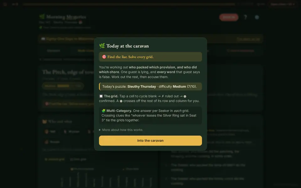 Screenshot of Morning Mystery