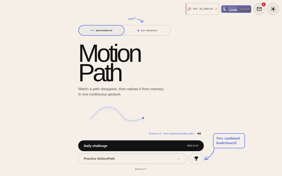 Screenshot of Motion Path
