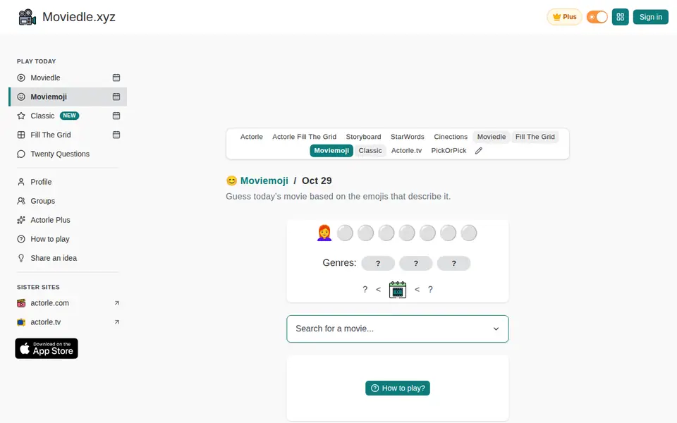 Screenshot of Moviedle - Moviemoji