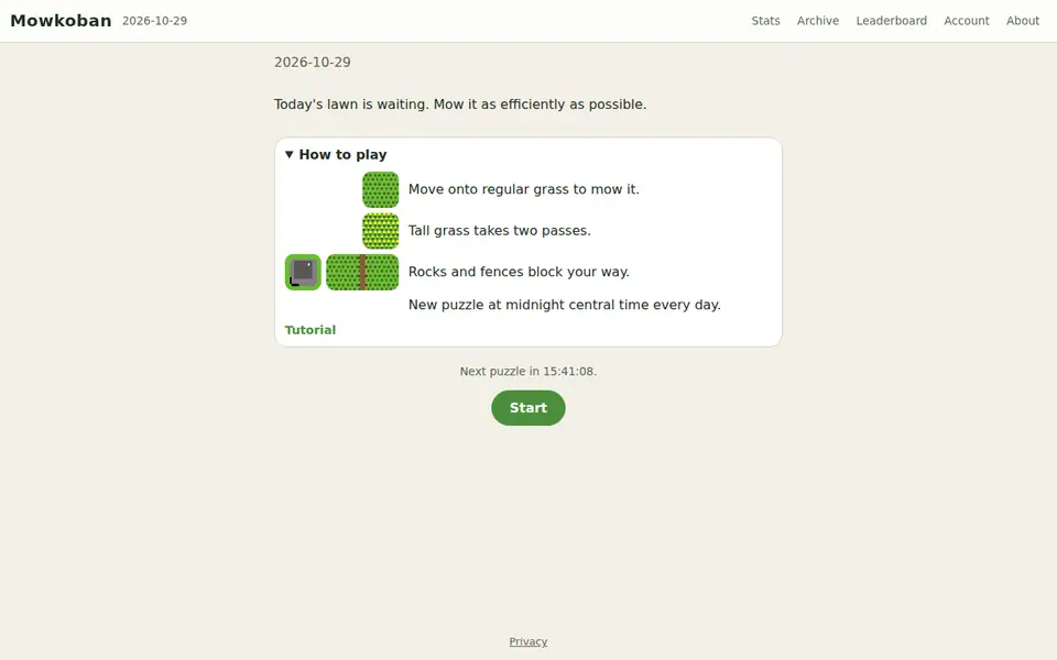 Screenshot of Mowkoban
