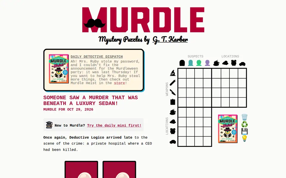 Screenshot of Murdle