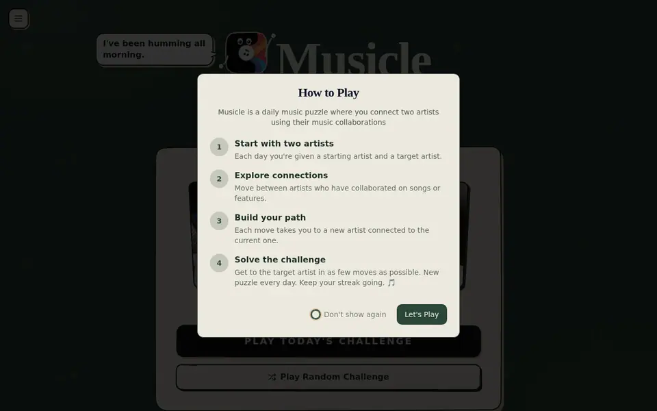 Screenshot of Musicle.fun