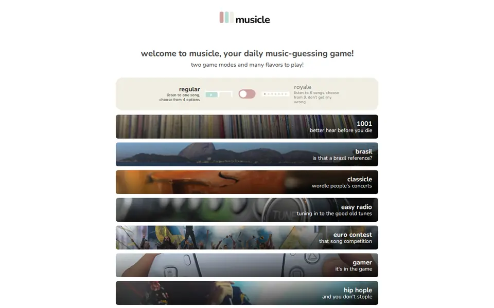 Screenshot of Musicle