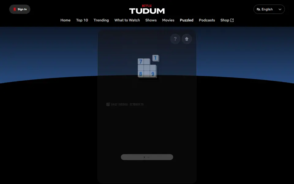 Screenshot of Netflix - Sudoku