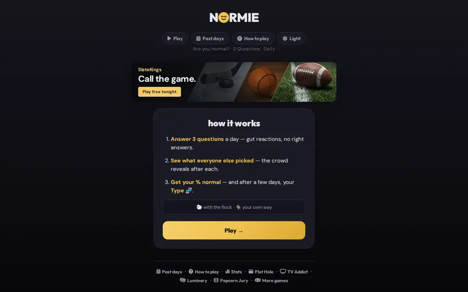 Screenshot of NORMIE
