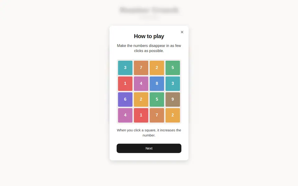 Screenshot of Number Crunch