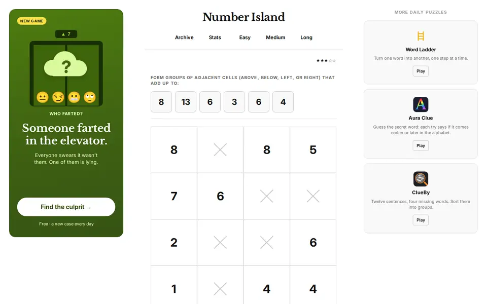 Screenshot of Number Island