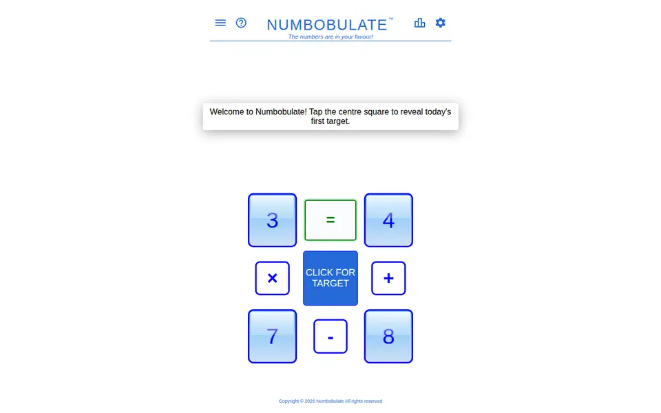 Screenshot of Numbobulate