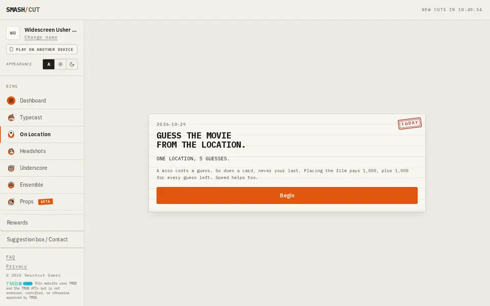 Screenshot of On Location