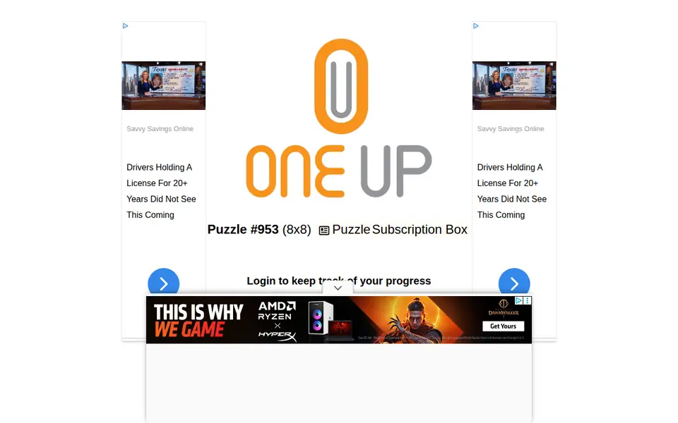 Screenshot of One Up Puzzle