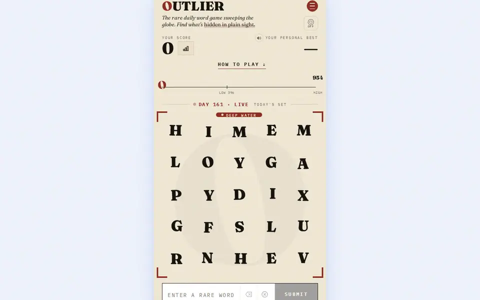 Screenshot of Outlier
