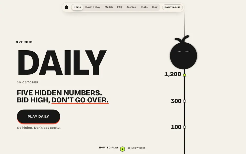 Screenshot of Overbid