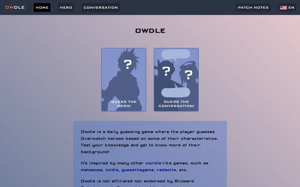 Screenshot of OWdle