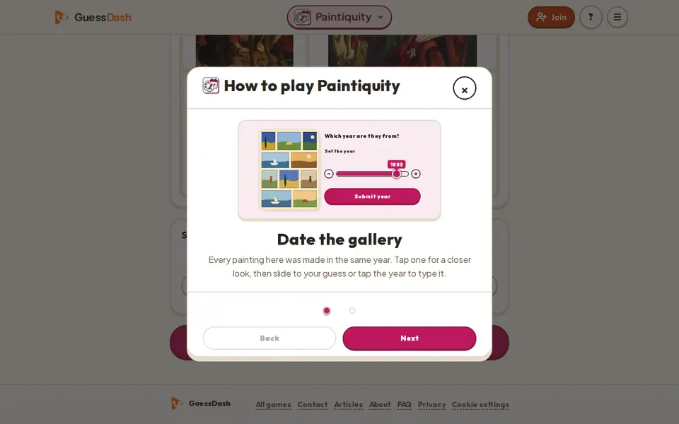 Screenshot of Paintiquity
