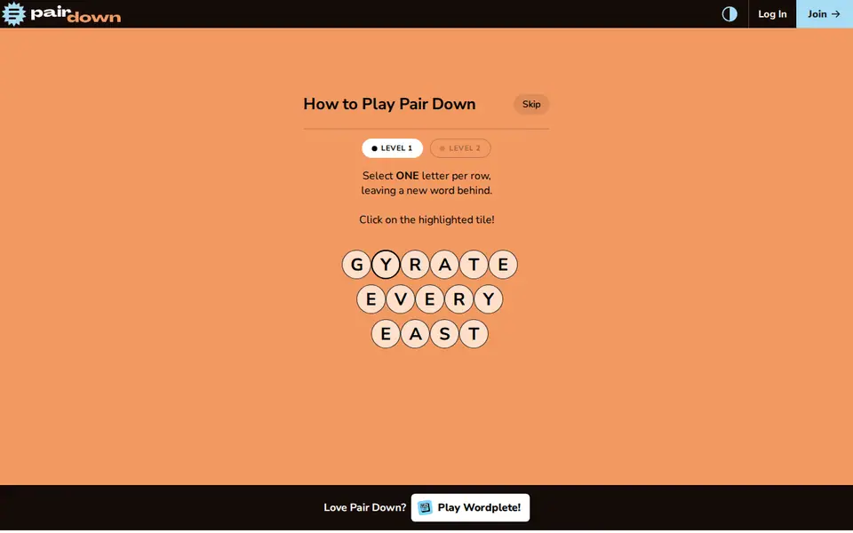 Screenshot of Pair Down
