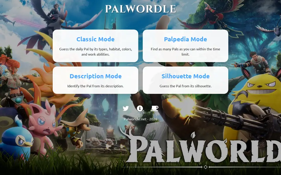 Screenshot of Palwordle