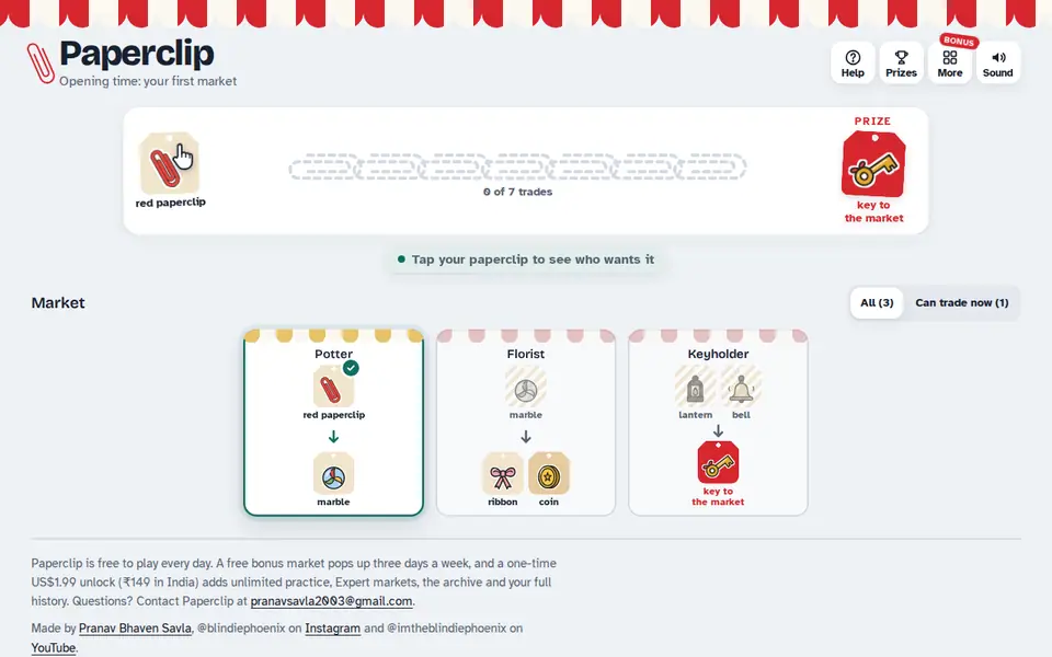 Screenshot of Paperclip