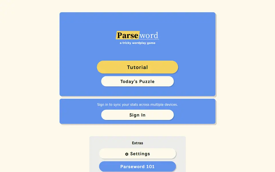Screenshot of Parseword