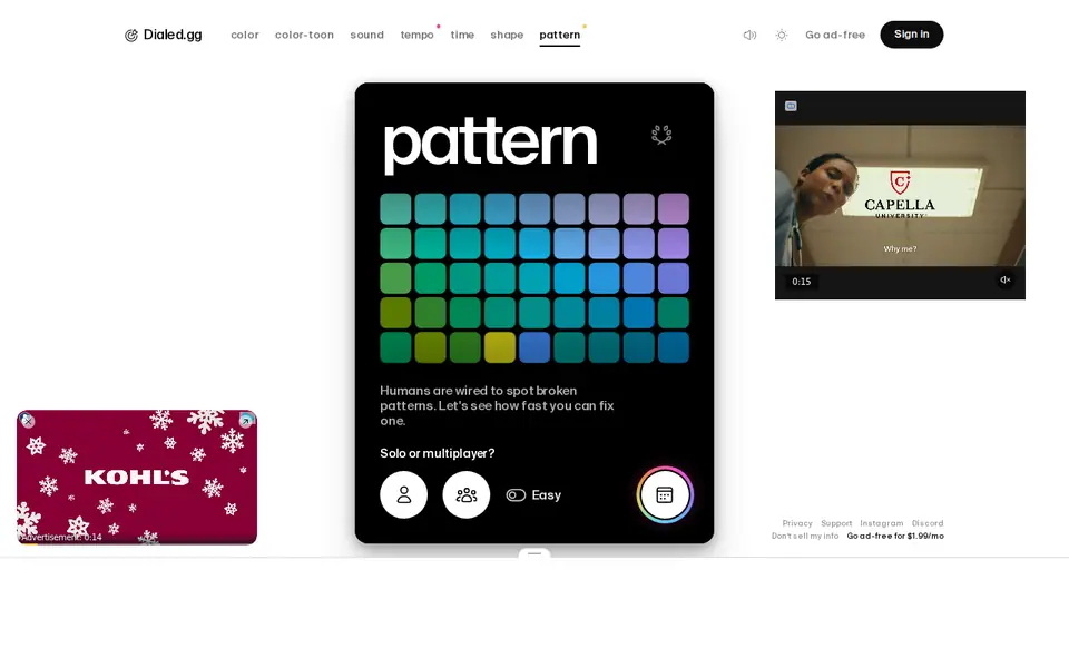 Screenshot of Pattern